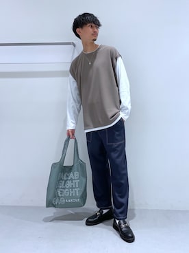 「エコバッグ」｜Takuさん（メンズ・180cm）の春コーディネート
