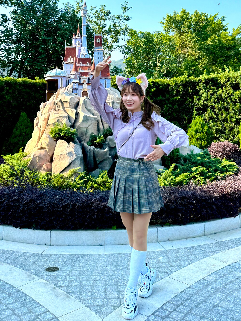 「le coq sportifのle coq sportif LCS BASQUE / ルコックスポルティフ LCS バスク（スニーカー、ホワイト系）」を使った、ぺいさん（レディース・163cm）の冬コーディネートの1枚目の写真