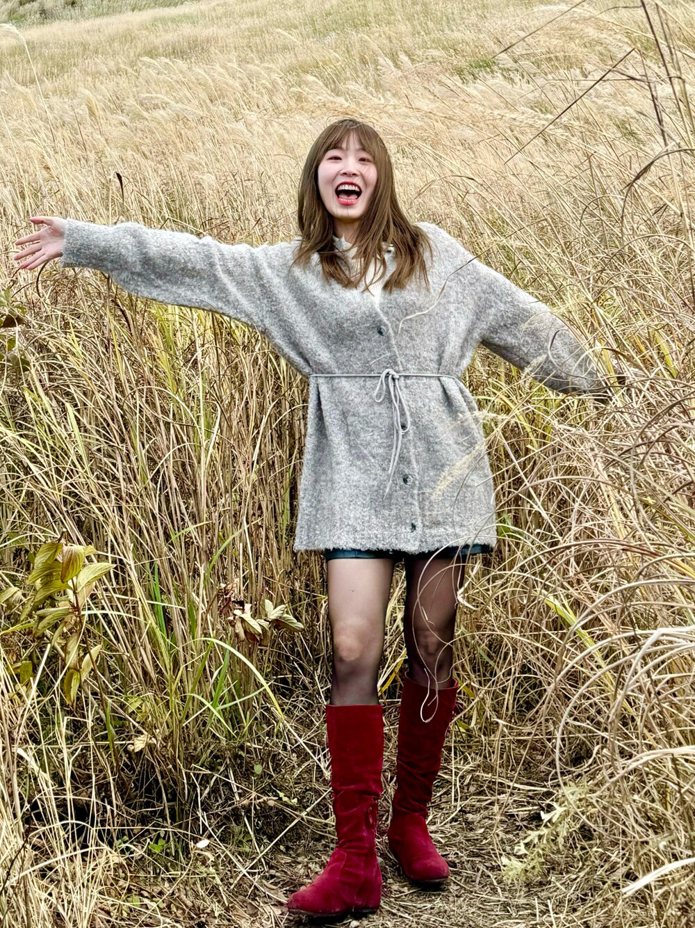 「clearのアイテム（ジャケット/アウター、グレー系）」を使った、ぺいさん（レディース・163cm）の冬コーディネートの1枚目の写真