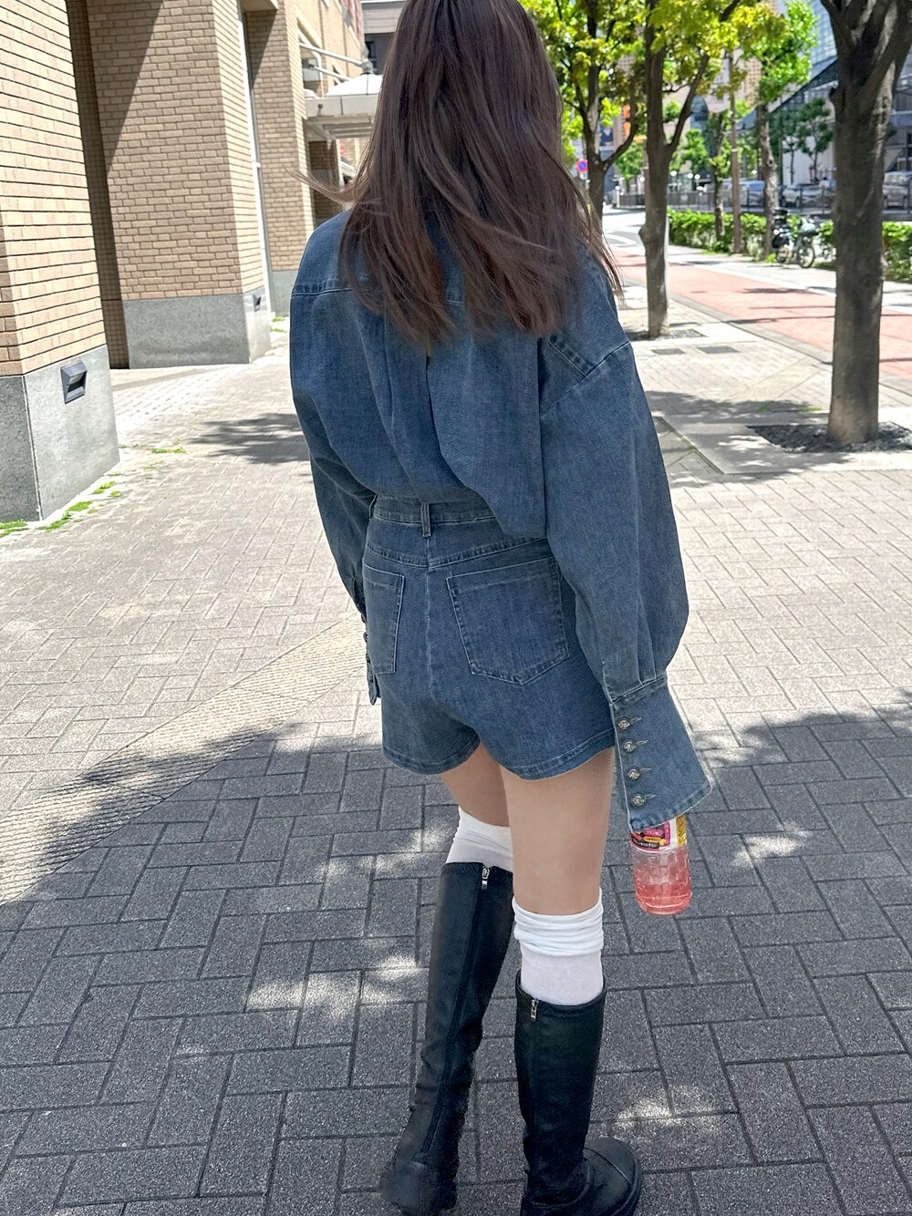 「NOのアイテム（トップス、ブルー系）」を使った、ぺいさん（レディース・163cm）の春コーディネートの1枚目の写真