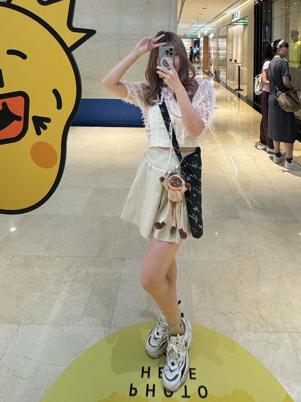 「Heatherのアイテム（トップス、ピンク系）」を使った、ぺいさん（レディース・163cm）の夏コーディネートの1枚目の写真