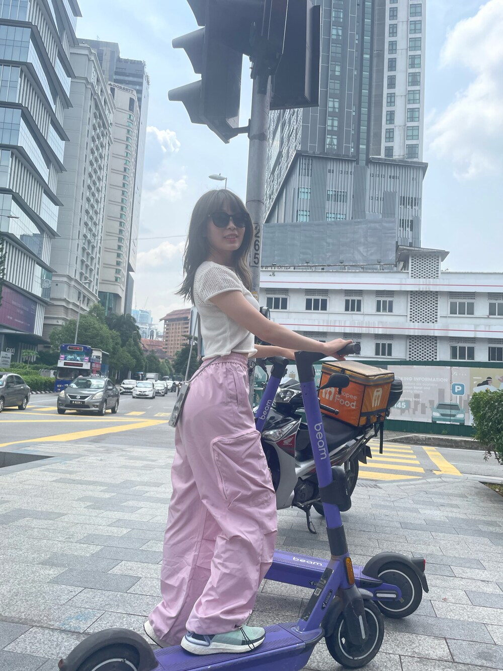 「GUCCIのアイテム（サングラス、ブラック系）」を使った、ぺいさん（レディース・163cm）の夏コーディネートの1枚目の写真