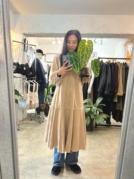 「冬服コーデ」｜「アイテム（ワンピース）」を使った、Amanさん（レディース・164cm）の冬コーディネート