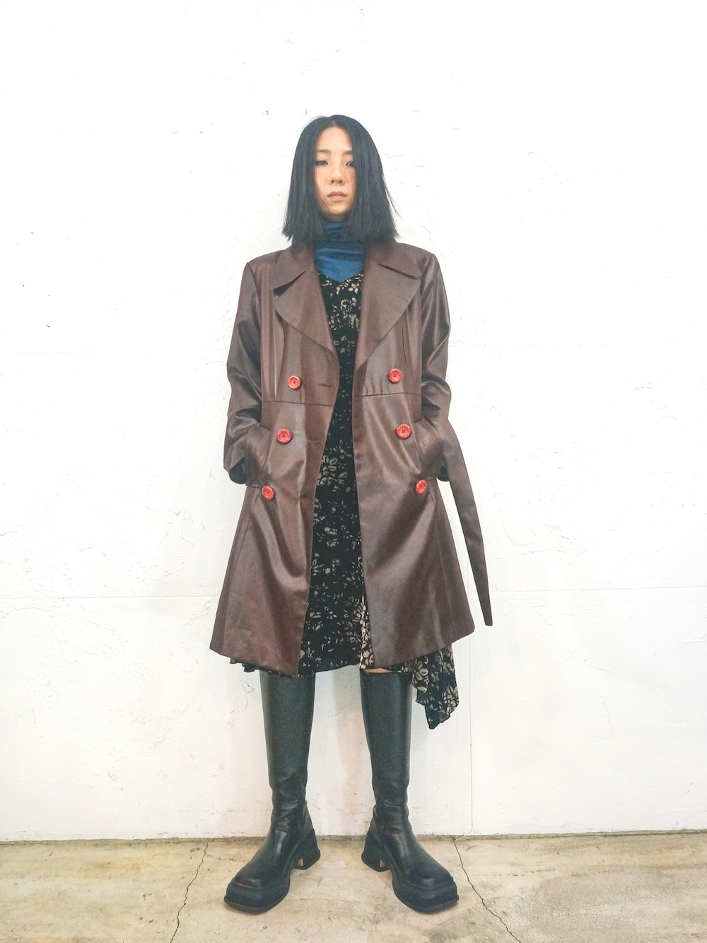 「ootd、古着MIX、古着、古着コーデ、古着女子、vintage、vintage style、vintagefashion」｜「三八計のアイテム（トップス、ブルー系）」を使った、Amanさん（レディース・164cm）の春コーディネートの1枚目の写真