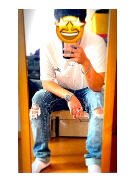 「Sourcream（サワークリーム）のアイテム（腕時計）」を使った、SGさん（メンズ・171cm）の夏コーディネート