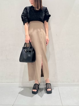 「RODE SKO」｜「アイテム（キャミソール）」を使った、megさん（レディース・153cm）の春コーディネート