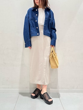 「SENSE OF PLACE by URBAN RESEARCH（センスオブプレイスバイアーバンリサーチ）のアイテム（その他アウター）」を使った、megさん（レディース・153cm）の春コーディネート