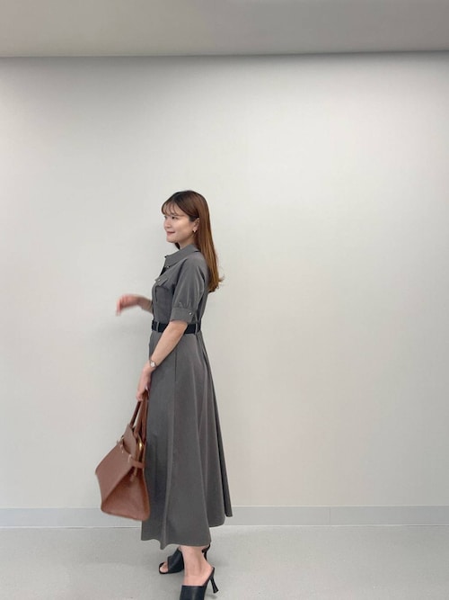 ワンピース emr ミラノリブパフスリーブスポンジニットマーメイドワンピース