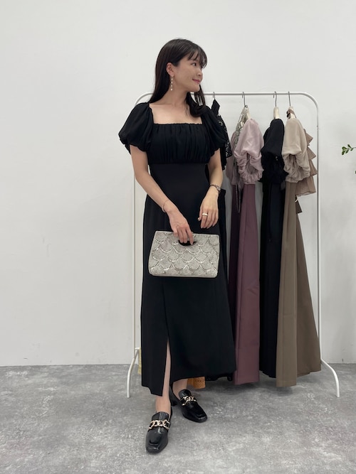 セール】【藤原 望未コラボ】デコルテ魅せオフショルIライン