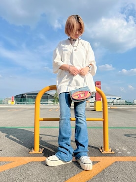 「DIESEL（ディーゼル）のアイテム」を使った、oosejunkoさん（レディース・161cm・40代）の夏コーディネート
