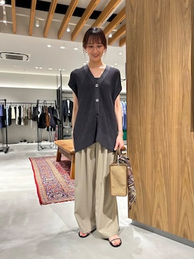 「サマーニット」｜「アイテム（財布/小物）」を使った、momokaさん（レディース・164cm）の夏コーディネート