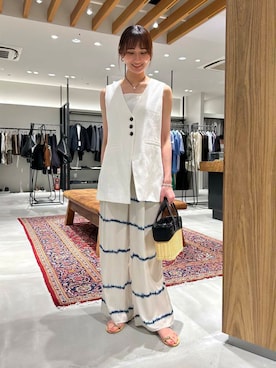 「リラックスパンツ」｜momokaさん（レディース・164cm）の夏コーディネート