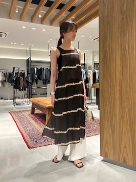 「URBAN RESEARCH（アーバンリサーチ）のアイテム（ワンピース）」を使った、momokaさん（レディース・164cm）の夏コーディネート