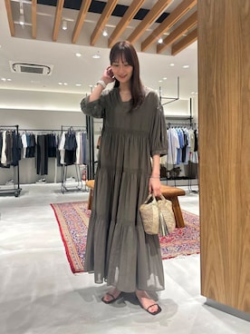 「URBAN RESEARCH（アーバンリサーチ）のアイテム（ワンピース）」を使った、momokaさん（レディース・164cm）の夏コーディネート