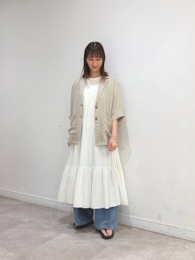 「URBAN RESEARCH（アーバンリサーチ）のアイテム（ワンピース）」を使った、momokaさん（レディース・164cm）の夏コーディネート