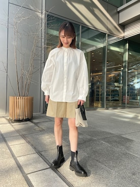 「HEREU（ヘリュー）のアイテム（バッグ）」を使った、momokaさん（レディース・164cm）の春コーディネート