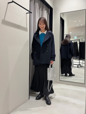 「URBAN RESEARCH（アーバンリサーチ）のダブルボタンコットンヴィスコースシャツ（シャツ/ブラウス）」を使った、momokaさん（レディース・164cm）の秋コーディネート