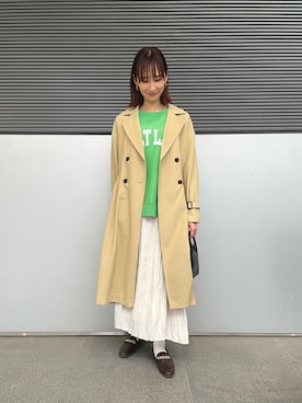 「URBAN RESEARCH（アーバンリサーチ）のアイテム（トレンチコート）」を使った、momokaさん（レディース・164cm）の冬コーディネート