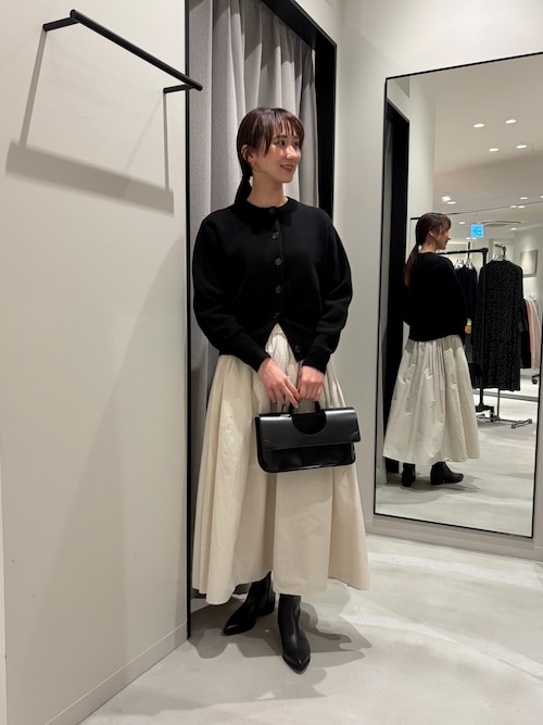 セール】ウールカシミヤショルダーパッドカーディガン（カーディガン