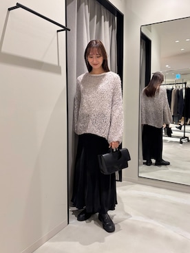 「アイテム（クラッチバッグ）」を使った、momokaさん（レディース・164cm）の秋コーディネート