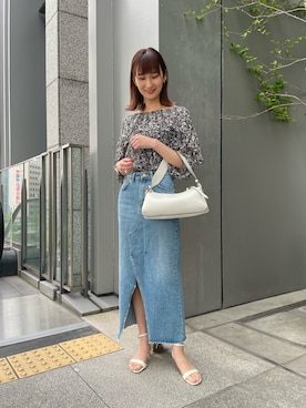 「Lee（リー）のアイテム（スカート）」を使った、momokaさん（レディース・164cm）の春コーディネート