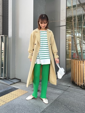 「URBAN RESEARCH（アーバンリサーチ）のアイテム（トレンチコート）」を使った、momokaさん（レディース・164cm）の冬コーディネート