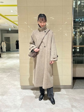 「冬の差し色コーデ」｜momokaさん（レディース・164cm）の冬コーディネート