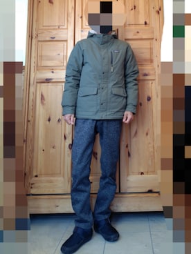 「patagonia（パタゴニア）のアイテム」を使った、やんさかさん（メンズ・166cm）の冬コーディネート