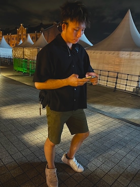 「アイテム（チノパンツ）」を使った、Takuya Ioriさん（メンズ・166cm・20代）の夏コーディネート