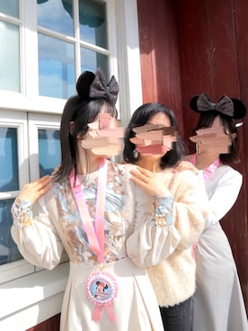 「春ディズニー」｜m o m oさん（レディース・155cm）の春コーディネート