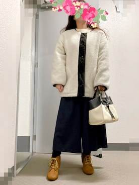「GRL（グレイル）のアイテム（ブルゾン）」を使った、あっき✲さん（レディース・154cm）の春コーディネート