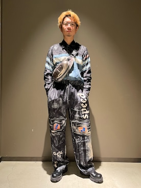 「DIESEL」｜「アイテム（その他シューズ）」を使った、TATSUMARUさん（メンズ・173cm）の春コーディネート