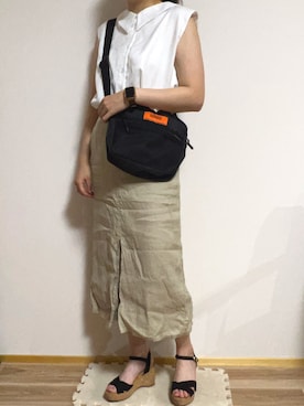 「chocomee（チョコミー）のアイテム（トップス）」を使った、meme⁂さん（レディース・162cm）の夏コーディネート