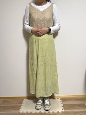 「chocomee（チョコミー）のアイテム（トップス）」を使った、meme⁂さん（レディース・162cm）の春コーディネート