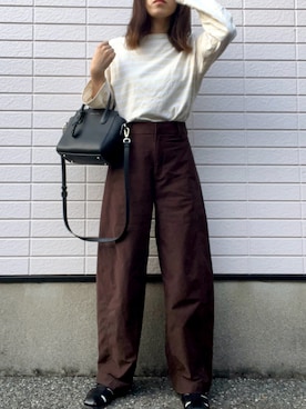 「menue（メヌエ）のアイテム」を使った、mippeさん（レディース・159cm）の秋コーディネート