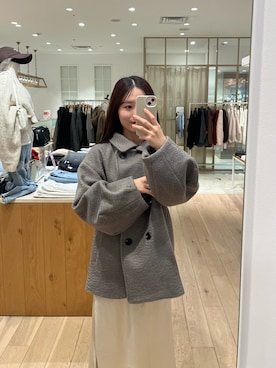 「ニット/セーター」｜「アイテム（その他アウター）」を使った、おみくさん（レディース・163cm）の秋コーディネート