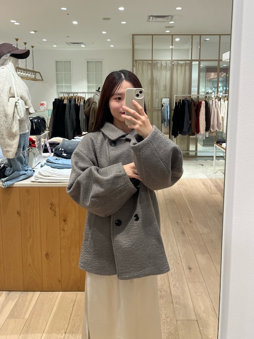 mystic コート アウター 25AWシャギーミドルコート レディース