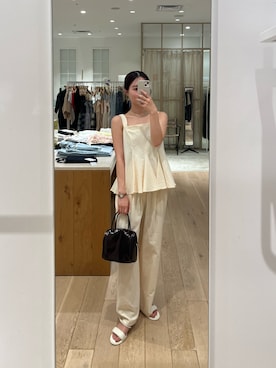 「アイテム（ボストンバッグ）」を使った、おみくさん（レディース・163cm・20代）の夏コーディネート
