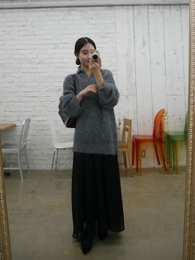 「mystic（ミスティック）のアイテム（ワンピース）」を使った、おみくさん（レディース・163cm）の秋コーディネート