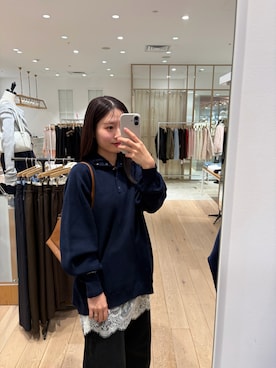 「mystic（ミスティック）のアイテム（シャツ/ブラウス）」を使った、おみくさん（レディース・163cm）の冬コーディネート