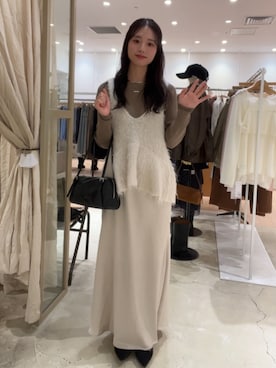 「mystic（ミスティック）のアイテム（ベスト）」を使った、おみくさん（レディース・163cm）の秋コーディネート