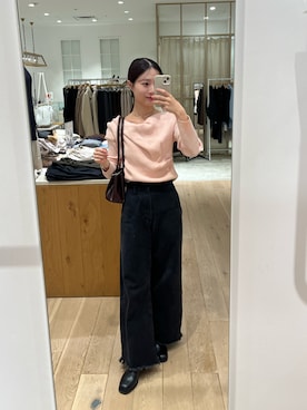 「mystic（ミスティック）のアイテム（ニット/セーター）」を使った、おみくさん（レディース・163cm）の秋コーディネート