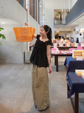 「シアートップス」｜おみくさん（レディース・163cm）の夏コーディネート