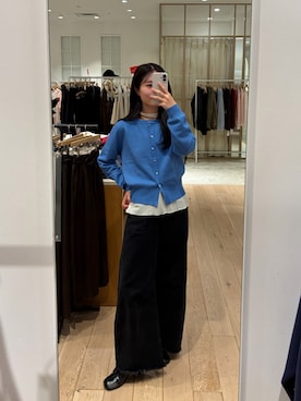 「mystic（ミスティック）のアイテム（デニムパンツ）」を使った、おみくさん（レディース・163cm）の冬コーディネート