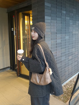 「mystic（ミスティック）のアイテム（その他アウター）」を使った、おみくさん（レディース・163cm）の冬コーディネート