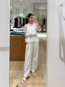 「アイテム（スウェットパンツ）」を使った、おみくさん（骨格ウェーブ・レディース・163cm）の夏コーディネート