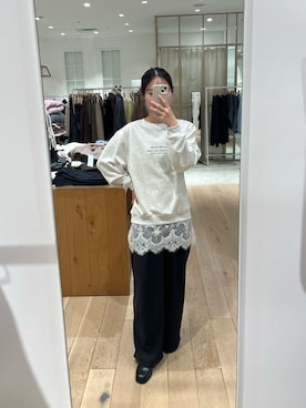 「mystic（ミスティック）のアイテム（その他パンツ）」を使った、おみくさん（レディース・163cm）の秋コーディネート