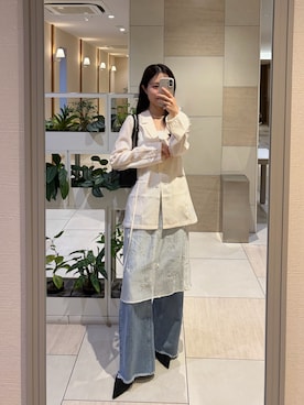 「mystic（ミスティック）のアイテム（テーラードジャケット）」を使った、おみくさん（レディース・163cm）の春コーディネート