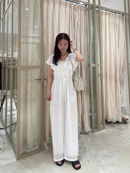 オールインワン・サロペット Self-Portrait Dot Mesh Tiered スタイリッシュサロペット(DOT) | Onepiece,サロペット