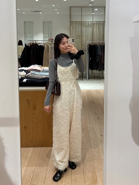 「アイテム（オールインワン・サロペット）」を使った、おみくさん（レディース・163cm・20代）の冬コーディネート